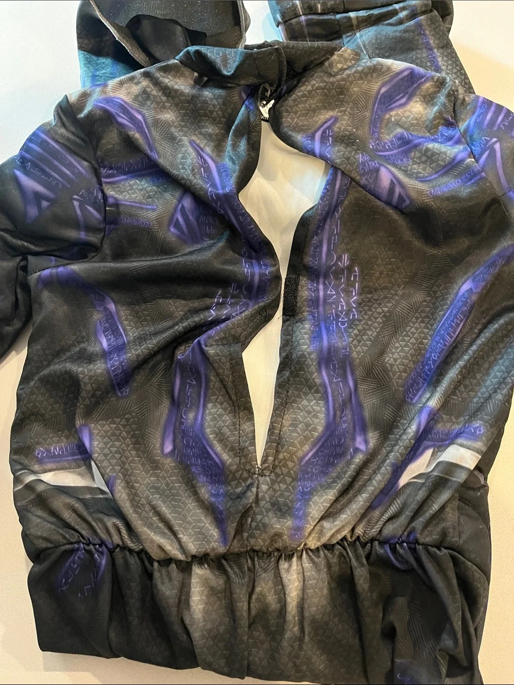 Black Panther Child Costume with Purple Accents